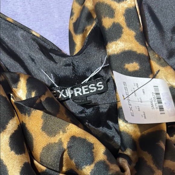 Express Animal Print Satin Top - Picture 2 of 7